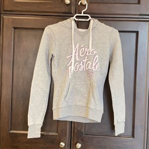 Aeropostale Grey Fitted Hoodie